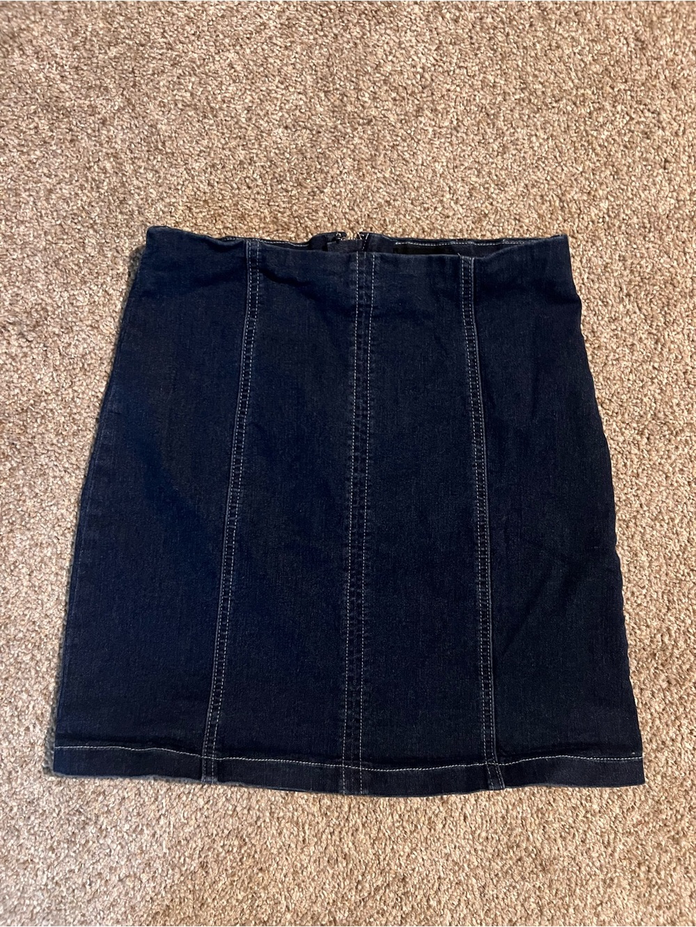 Heyson Dark Wash Denim Skirt Stretch Fitted Bodycon Small
